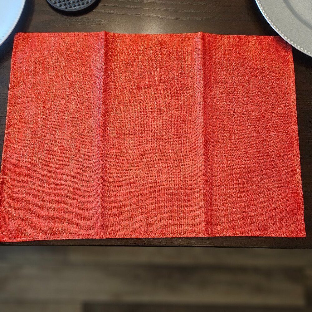 Set of 6 Robert Stanley Faux Silk Holiday Placemats